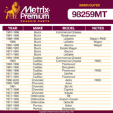 Metrix Premium 4 PC Inner Tie Rod End and Outer Tie Rod End Kit 98259MT OEM fit auto parts fitment compability